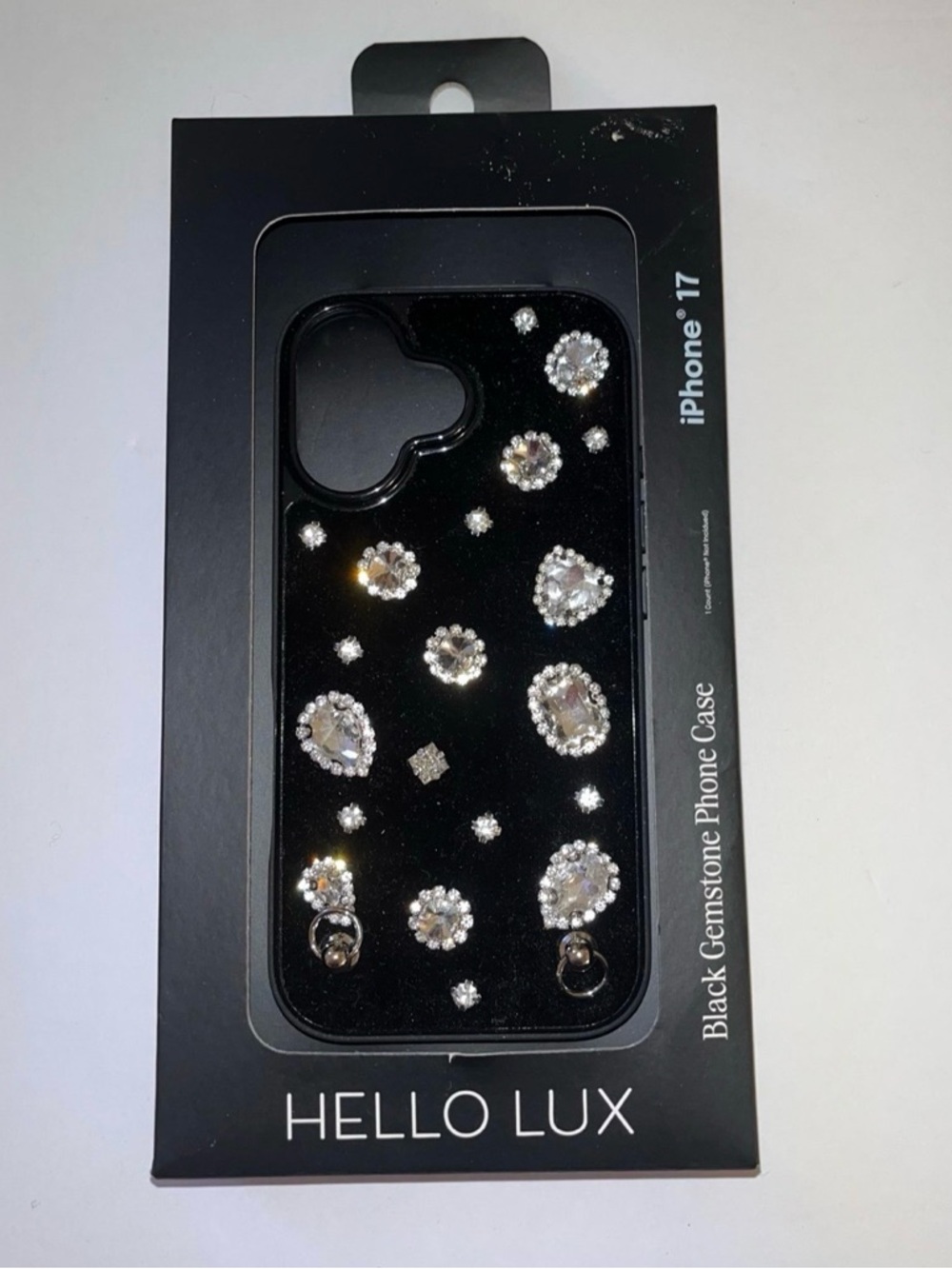 Black Gemstone iPhone Case for iPhone 17